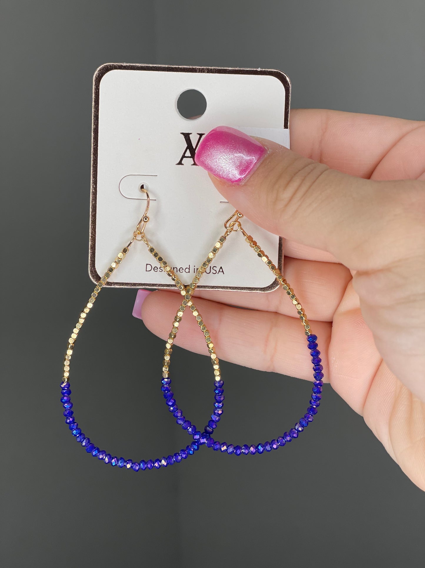 Royal Blue Teardrop Earring
