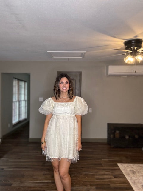 Mesh Babydoll Short Dress