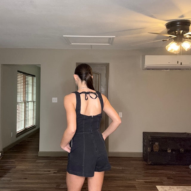 Tie back romper
