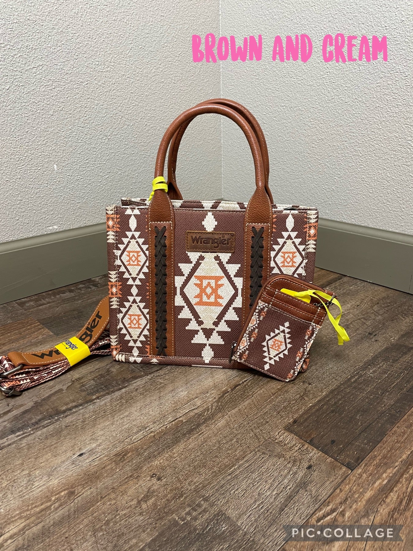 Brown/Cream Wrangler Purse