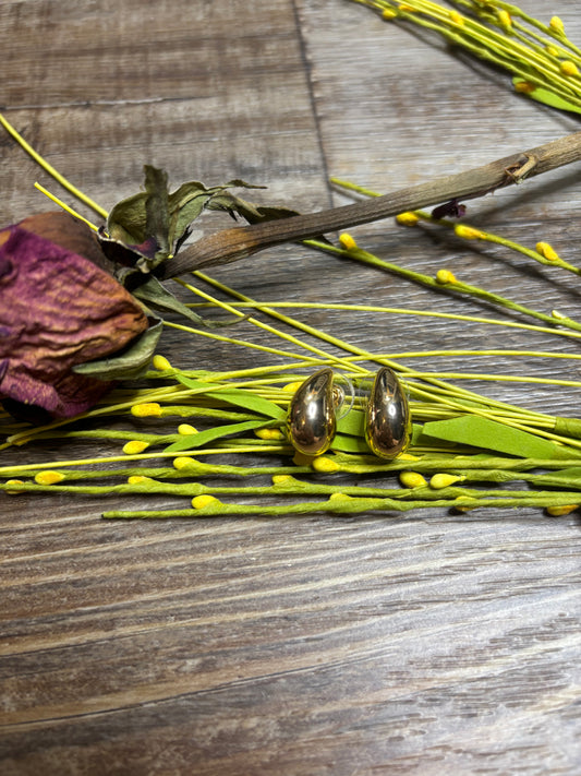 Gold Tear Drop Earrings