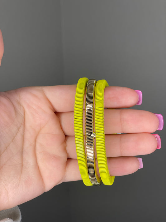 Yellow and Gold Bracelet Set