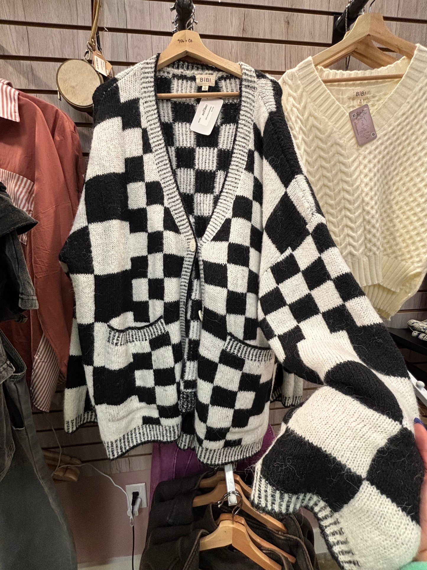Checkered Cardi