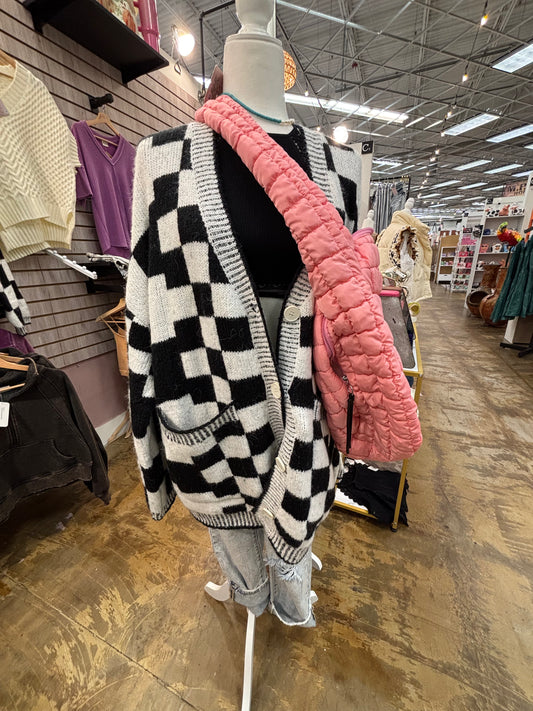 Checkered Cardi