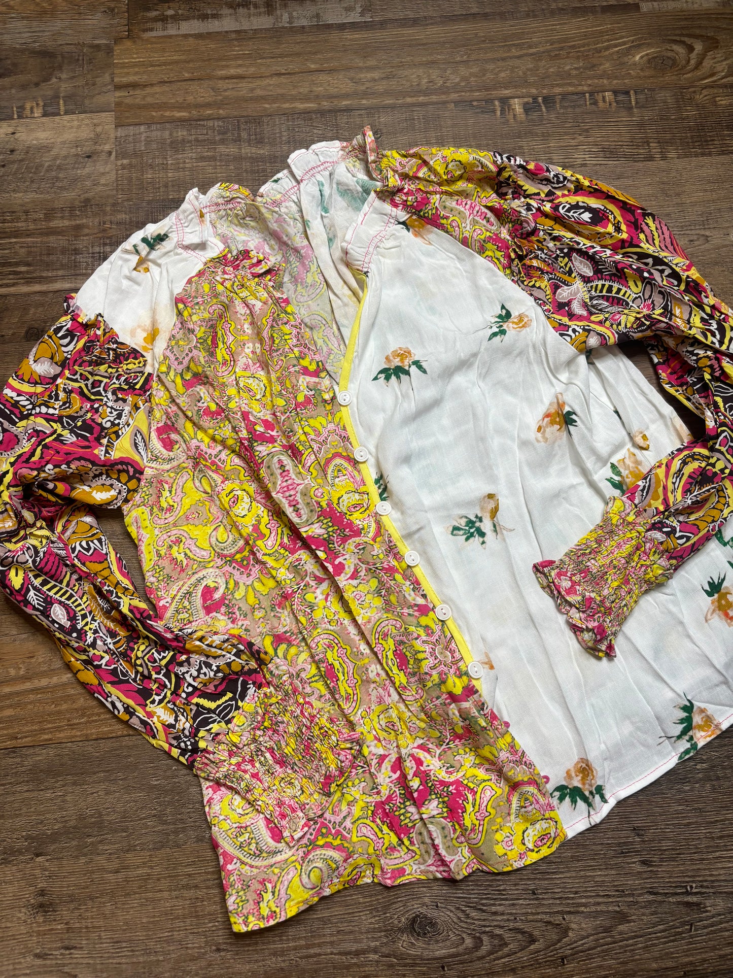 Paisley Print Patchwork Shirt