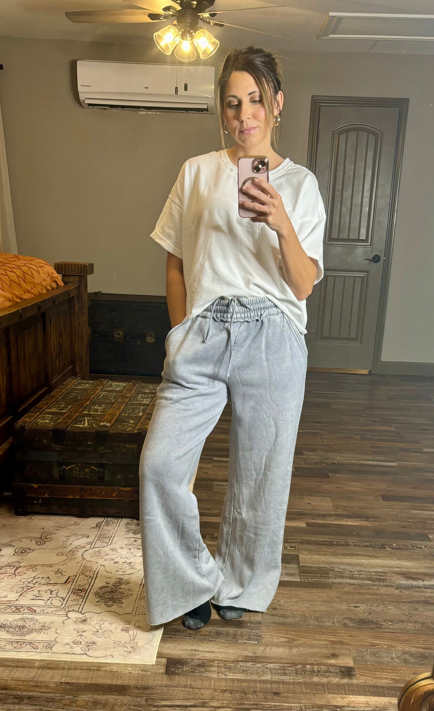 Acid Washed Fleece Sweatpants