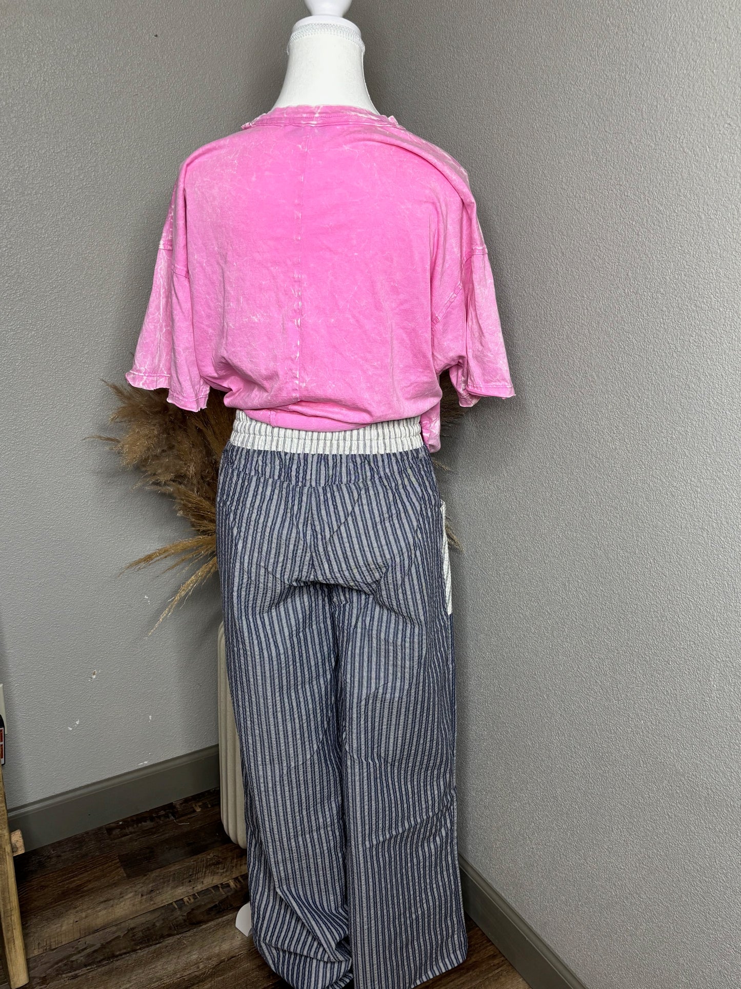 Contrast Pockets Denim