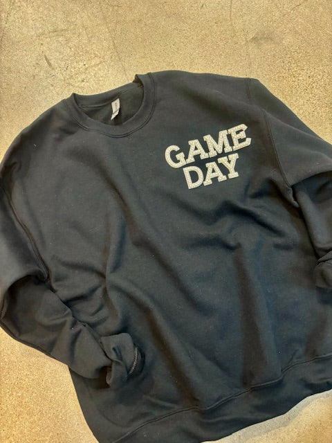 Game Day Bling Letter Sweatshirt