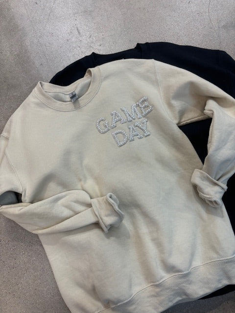 Game Day Bling Letter Sweatshirt