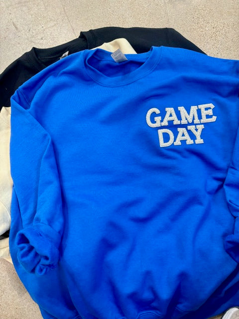 Game Day Bling Letter Sweatshirt