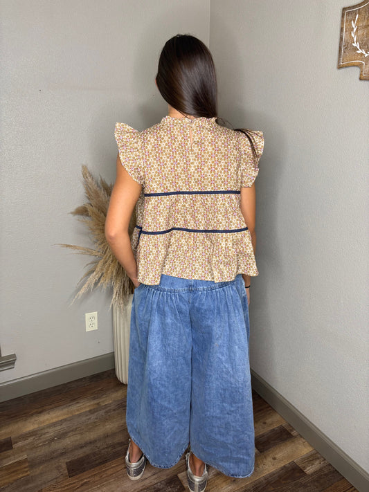 Gaucho Wide Leg Pants