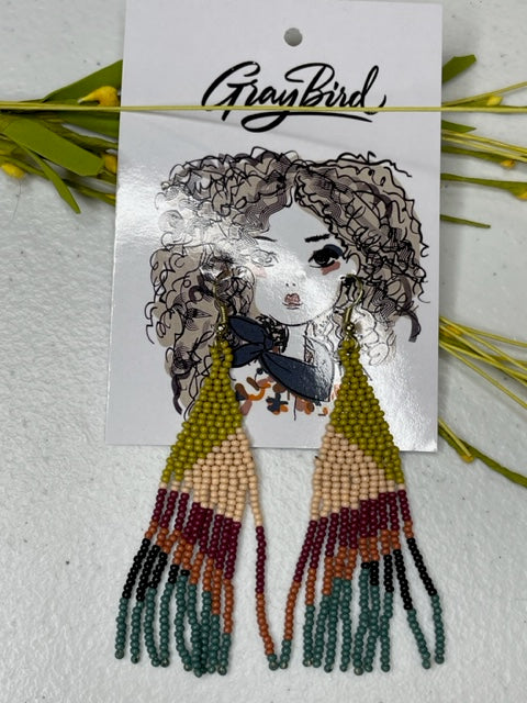 Shawn seed bead earrings