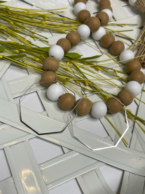 Octagon Hoop Earring