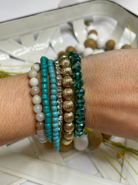 Mixed Bead Bracelet Turquoise