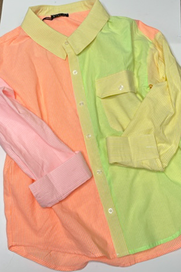 Neon Button Up