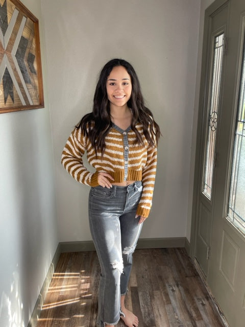 Stripe Crop Sweater