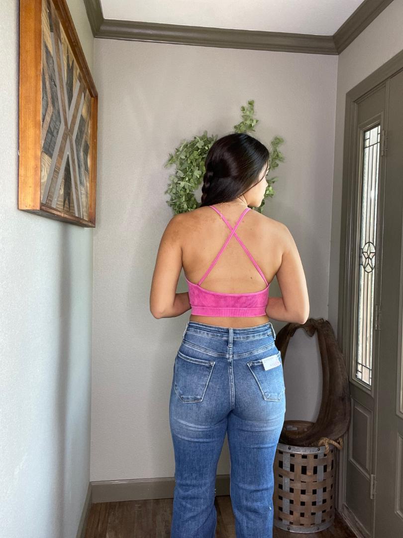 Criss Cross Back Cropped Cami